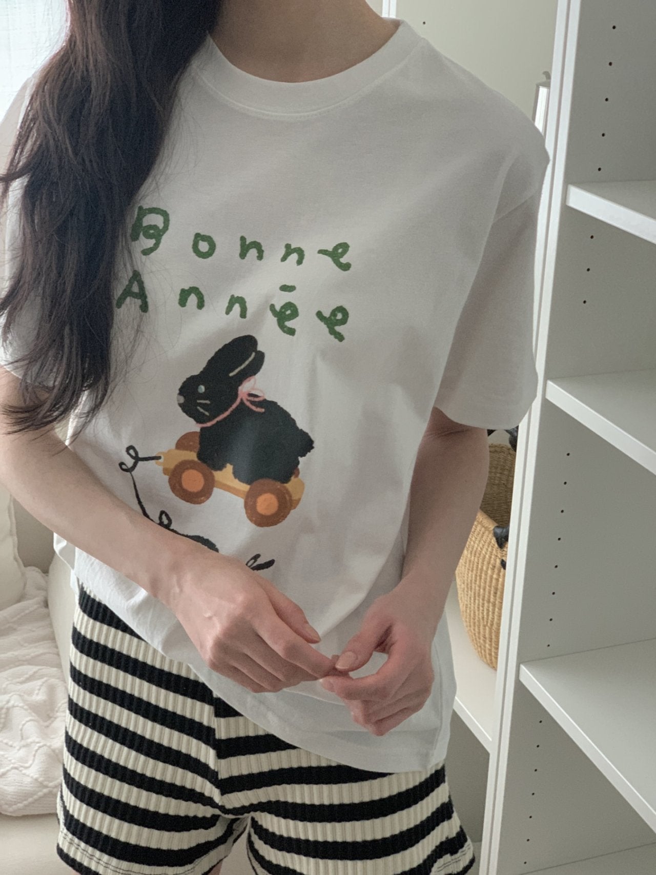 Bonne Bunny Graphic Cotton Tee - Luckyplanetusa