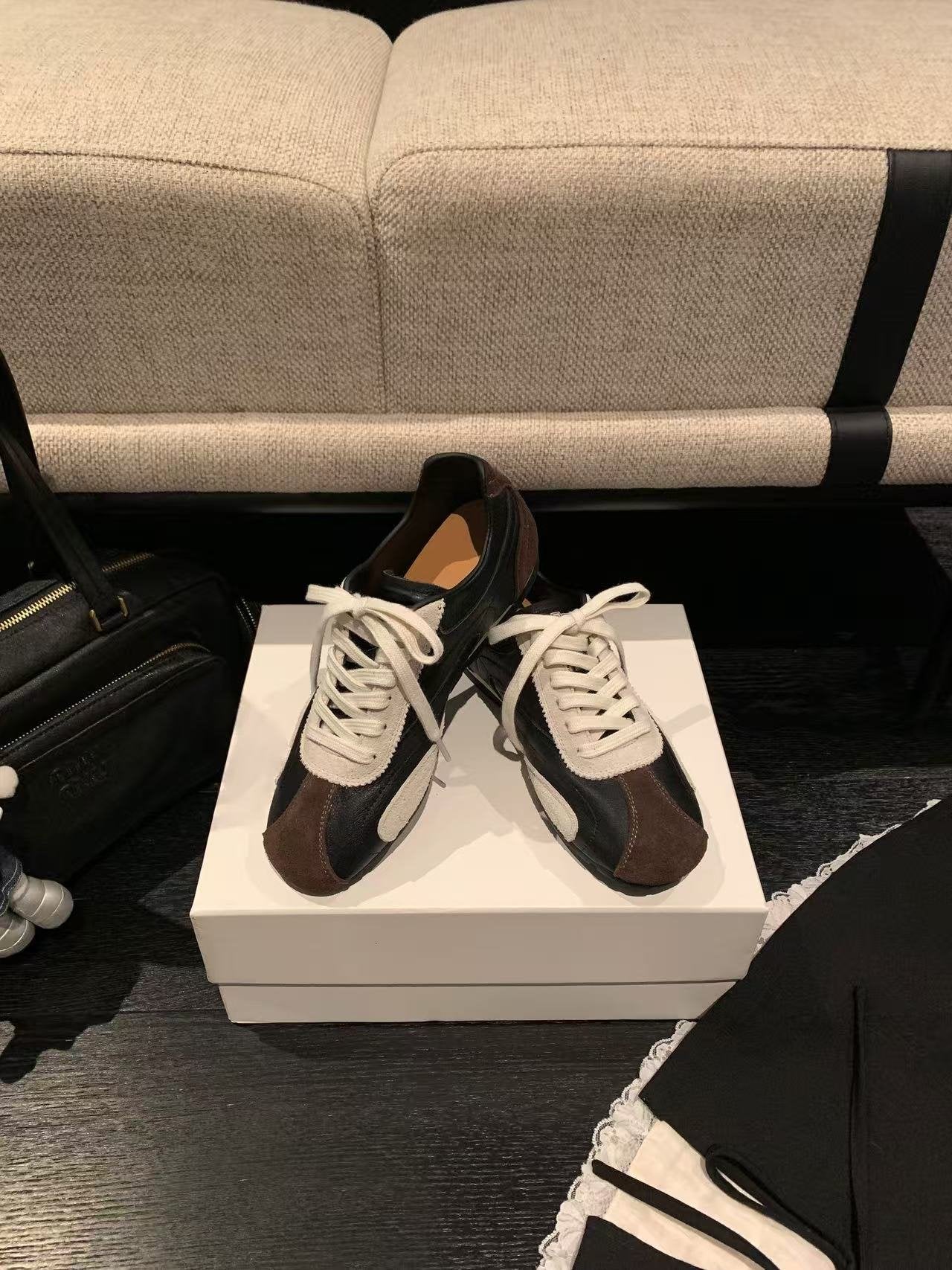 Everyday Retro Leather Sneakers – Soft Comfort Fit - Luckyplanetusa