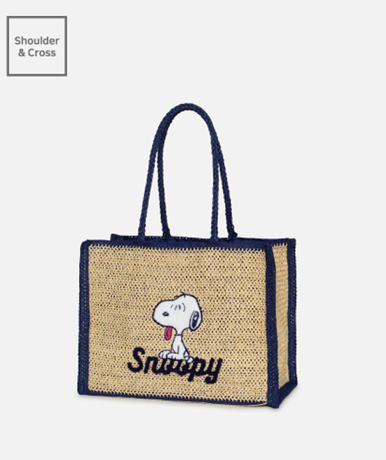 Snoopy Raffia Summer Tote Bag (Official Peanuts Licensed) - Luckyplanetusa
