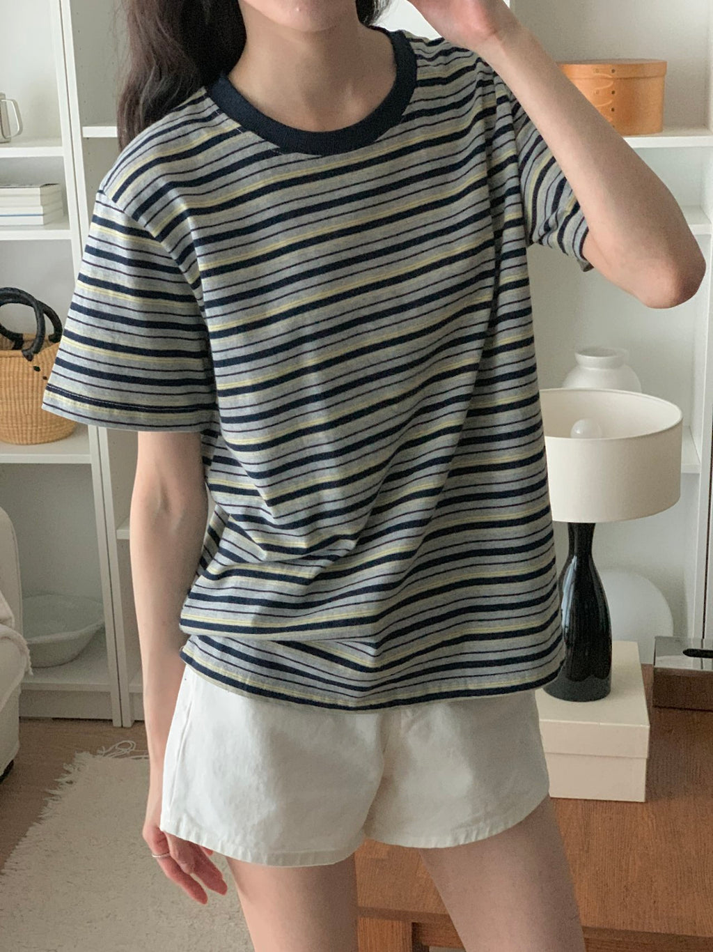 Weekend Breeze Stripe Cotton Tee - Luckyplanetusa