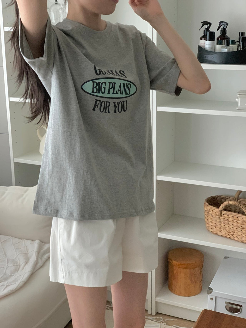 Big Plans Graphic Cotton Tee Made in Korea - Luckyplanetusa
