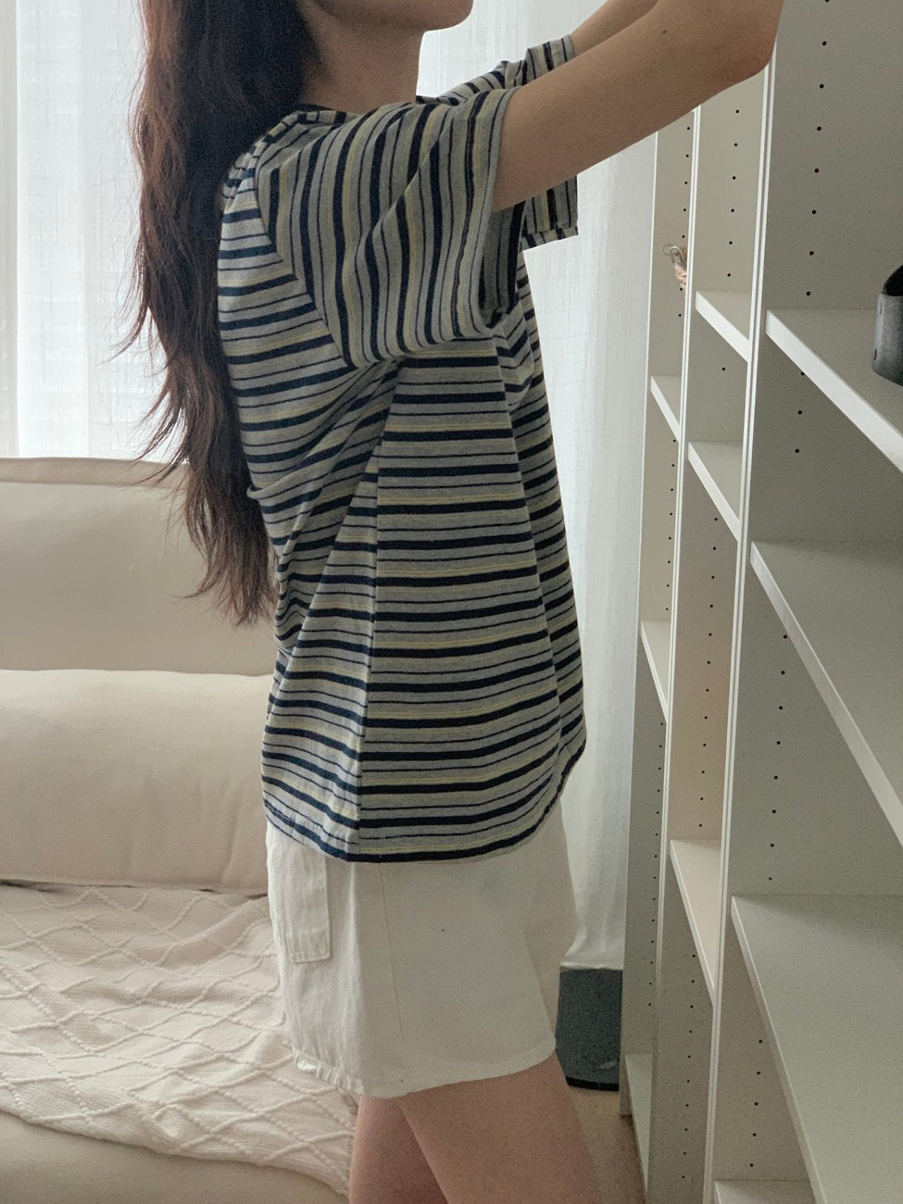 Weekend Breeze Stripe Cotton Tee - Luckyplanetusa
