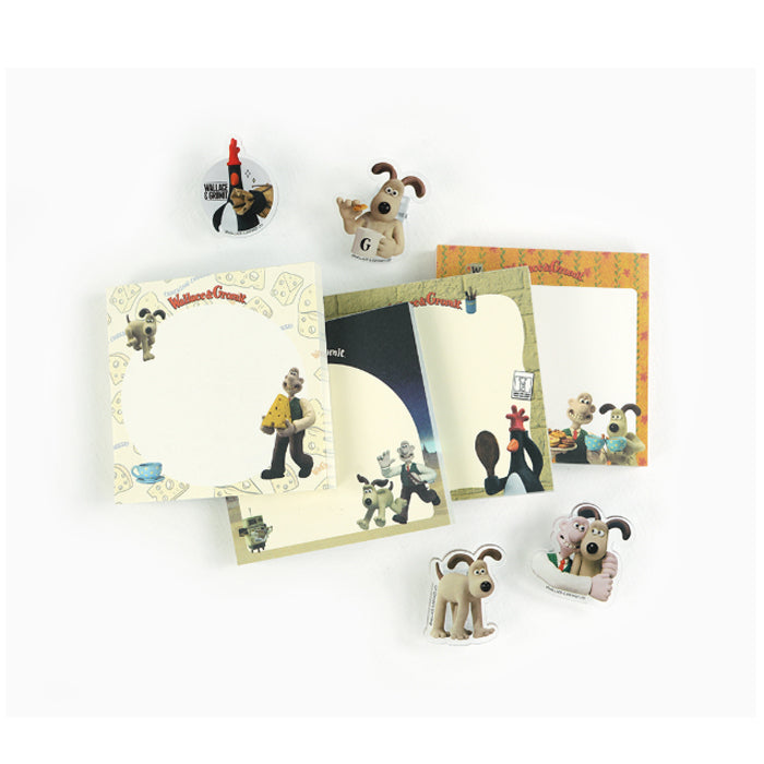 Wallace & Gromit Memo & Clip Set (4 Types)