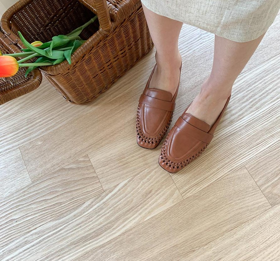 Everyday Woven Leather Mule – Soft Comfort Edition - Luckyplanetusa