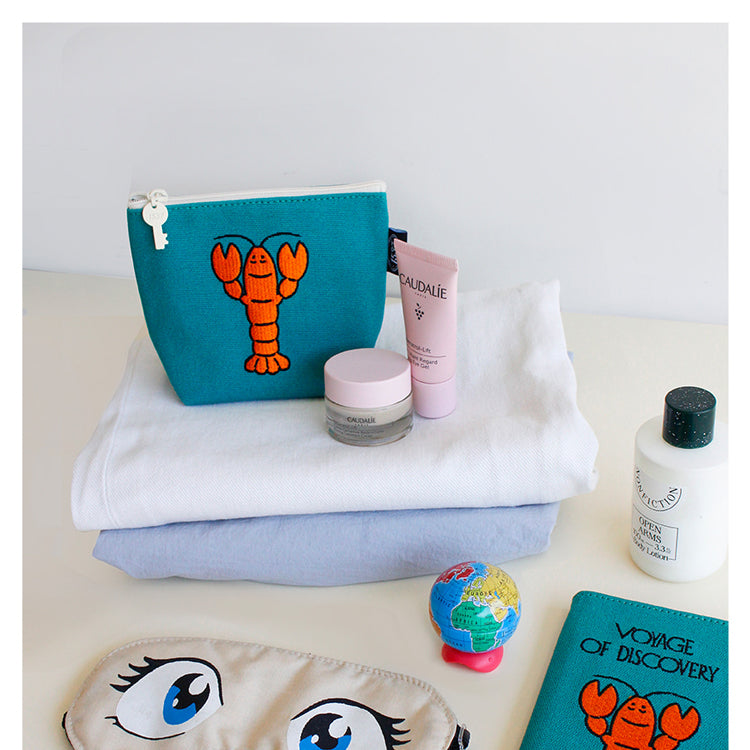 1537 Boat Pouch – Small (Embroidered Character Series) 4 design - Luckyplanetusa