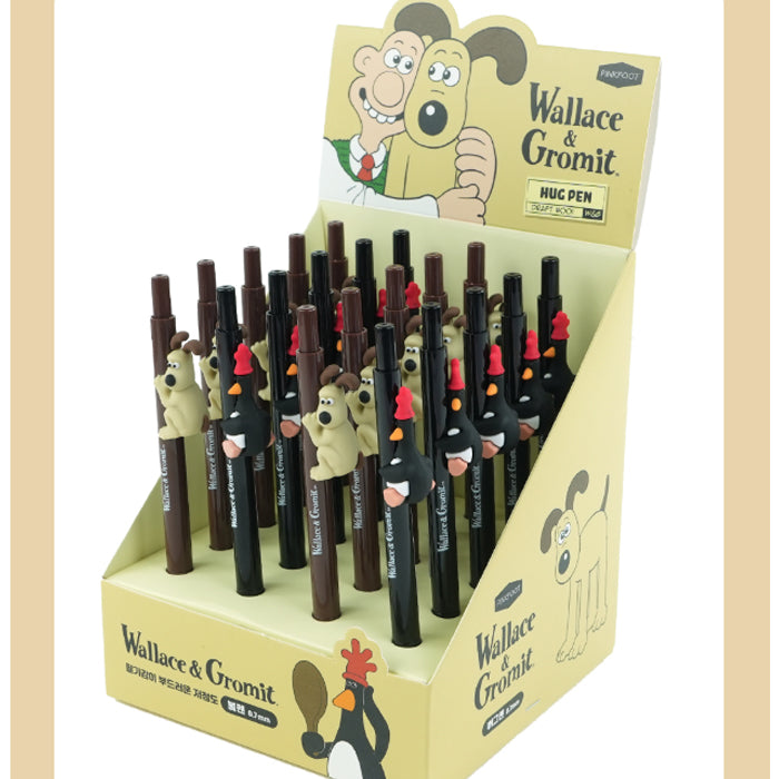 Wallace & Gromit Hug Pen – Gromit / Feathers McGraw