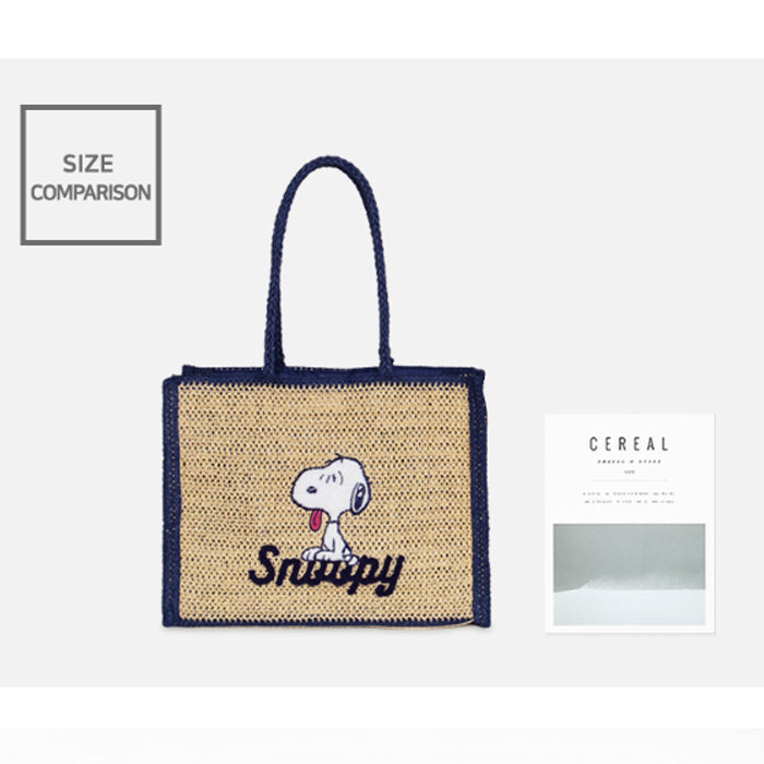 Snoopy Raffia Summer Tote Bag (Official Peanuts Licensed) - Luckyplanetusa