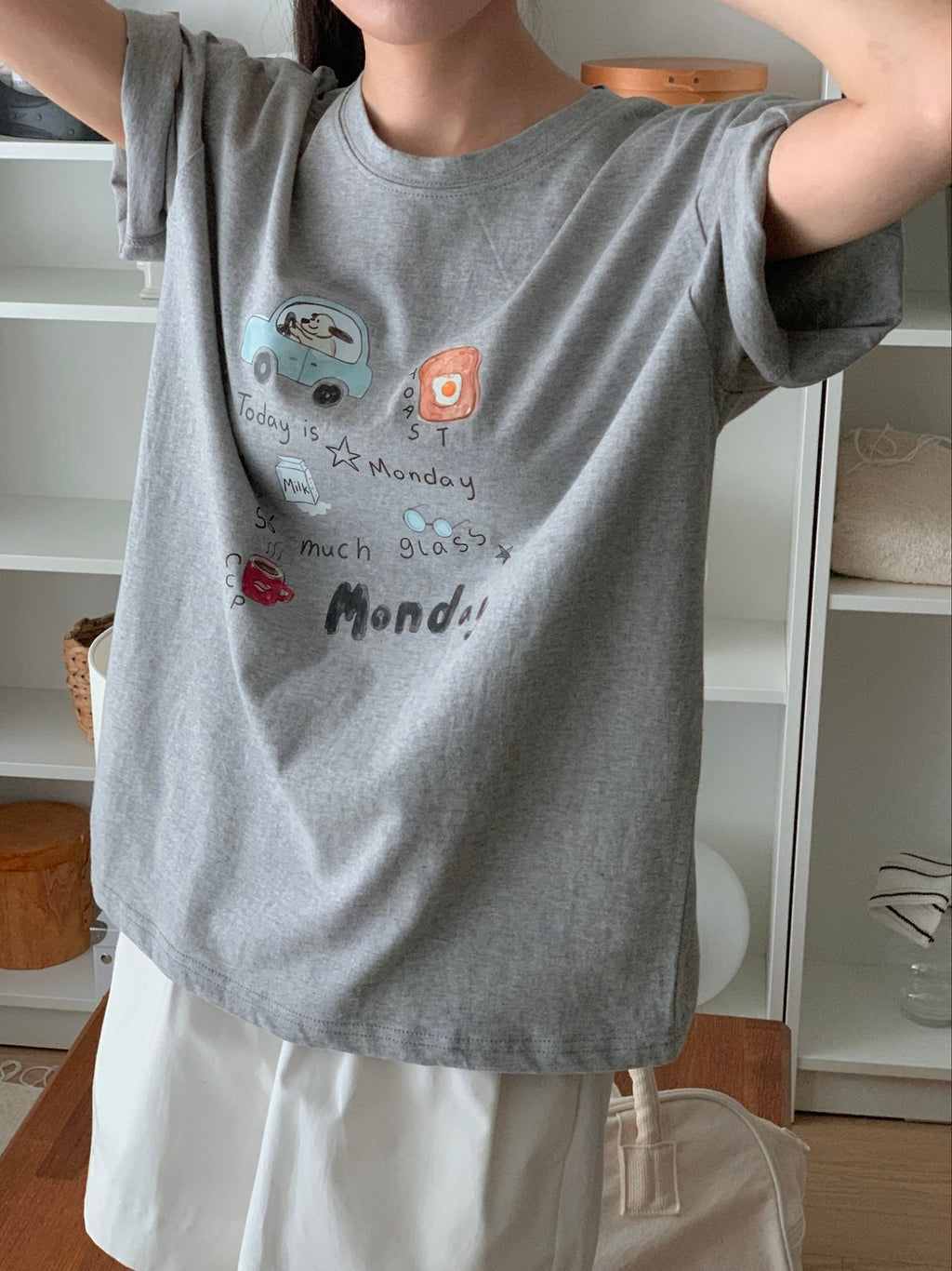 Monday Mood Graphic Cotton Tee - Luckyplanetusa