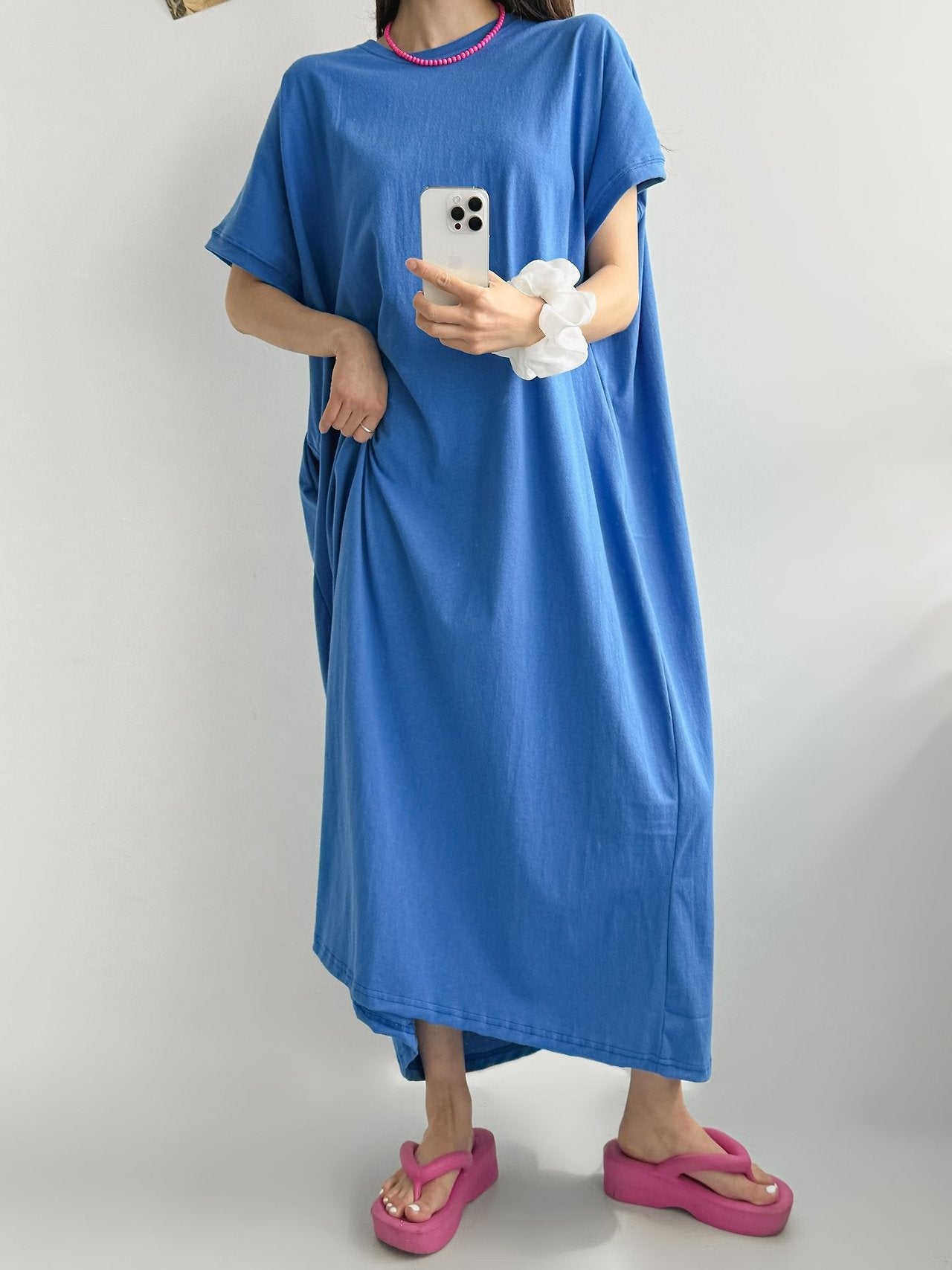 Soft Breeze Oversized Cotton Maxi Dress - Luckyplanetusa
