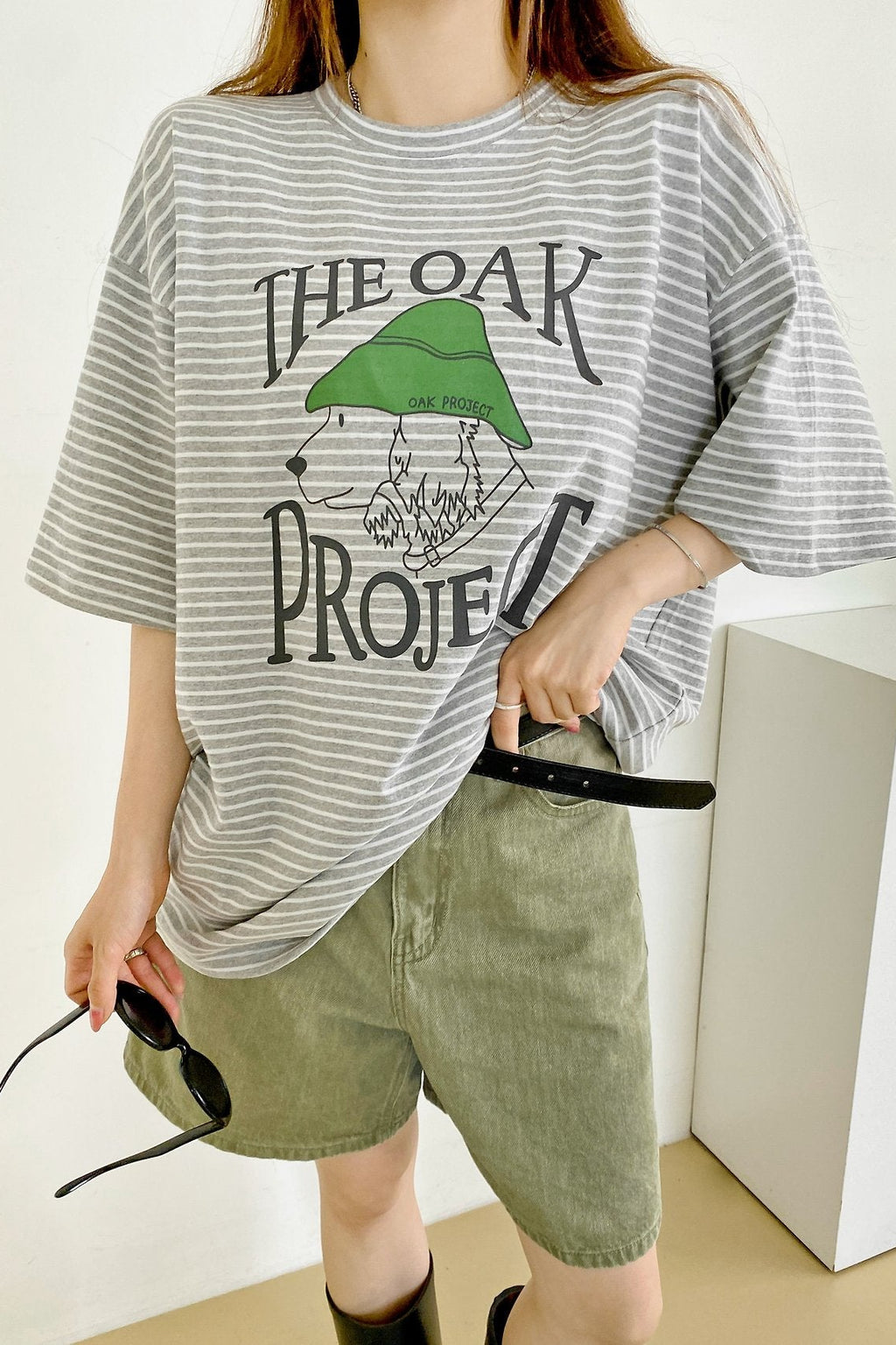 Oak Project Stripe Oversized Tee - Luckyplanetusa