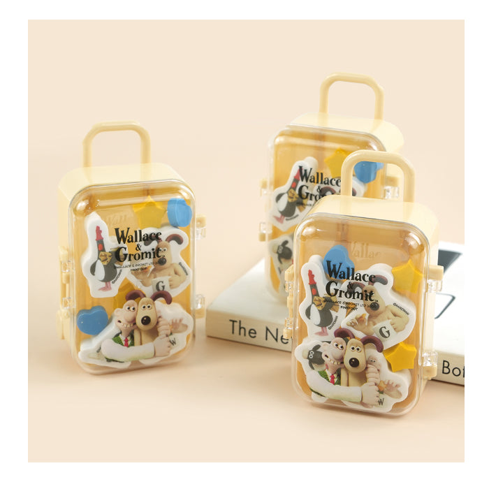 Wallace & Gromit Mini Luggage Eraser Set