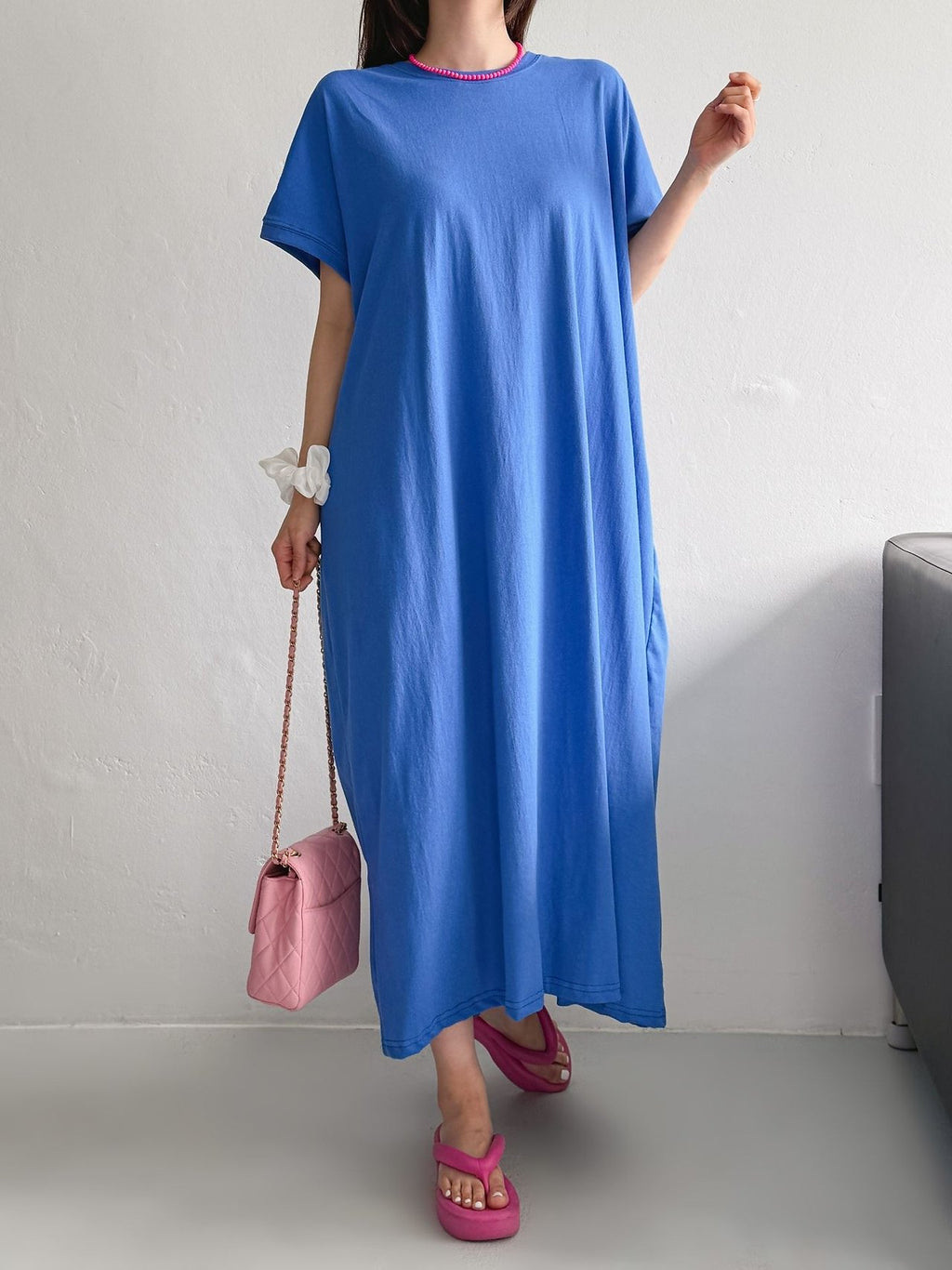 Soft Breeze Oversized Cotton Maxi Dress - Luckyplanetusa