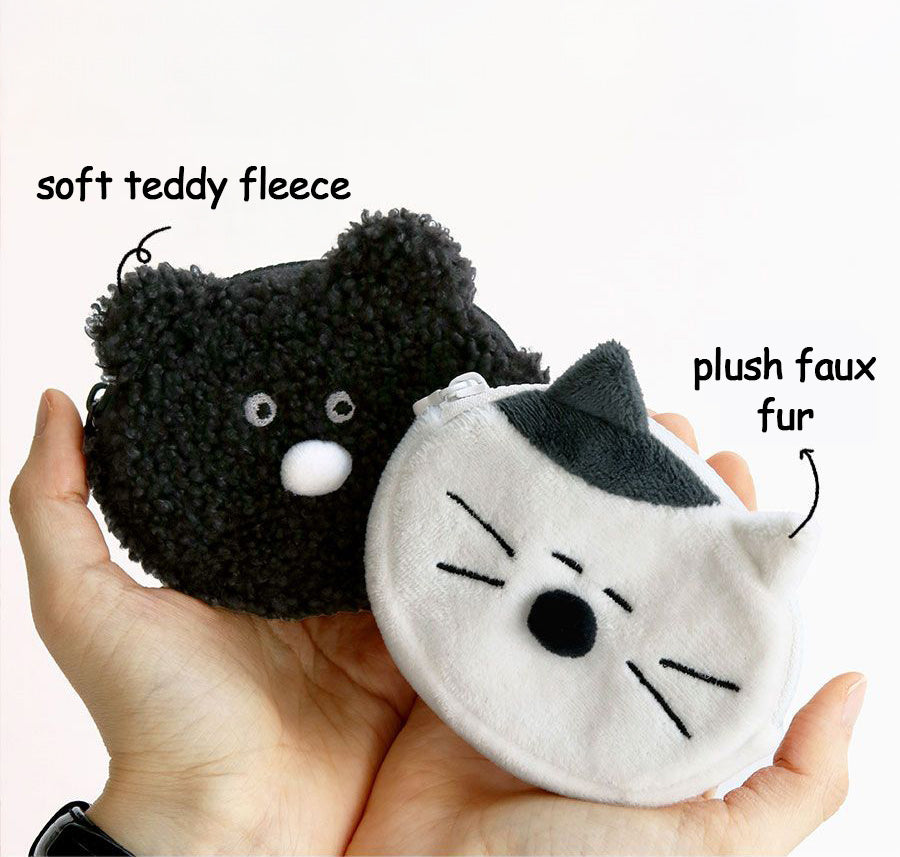 Doodle Keyring Pouch – AirPods & Galaxy Buds Case (Rabbit, Bear, Cheese Cat, White Cat)