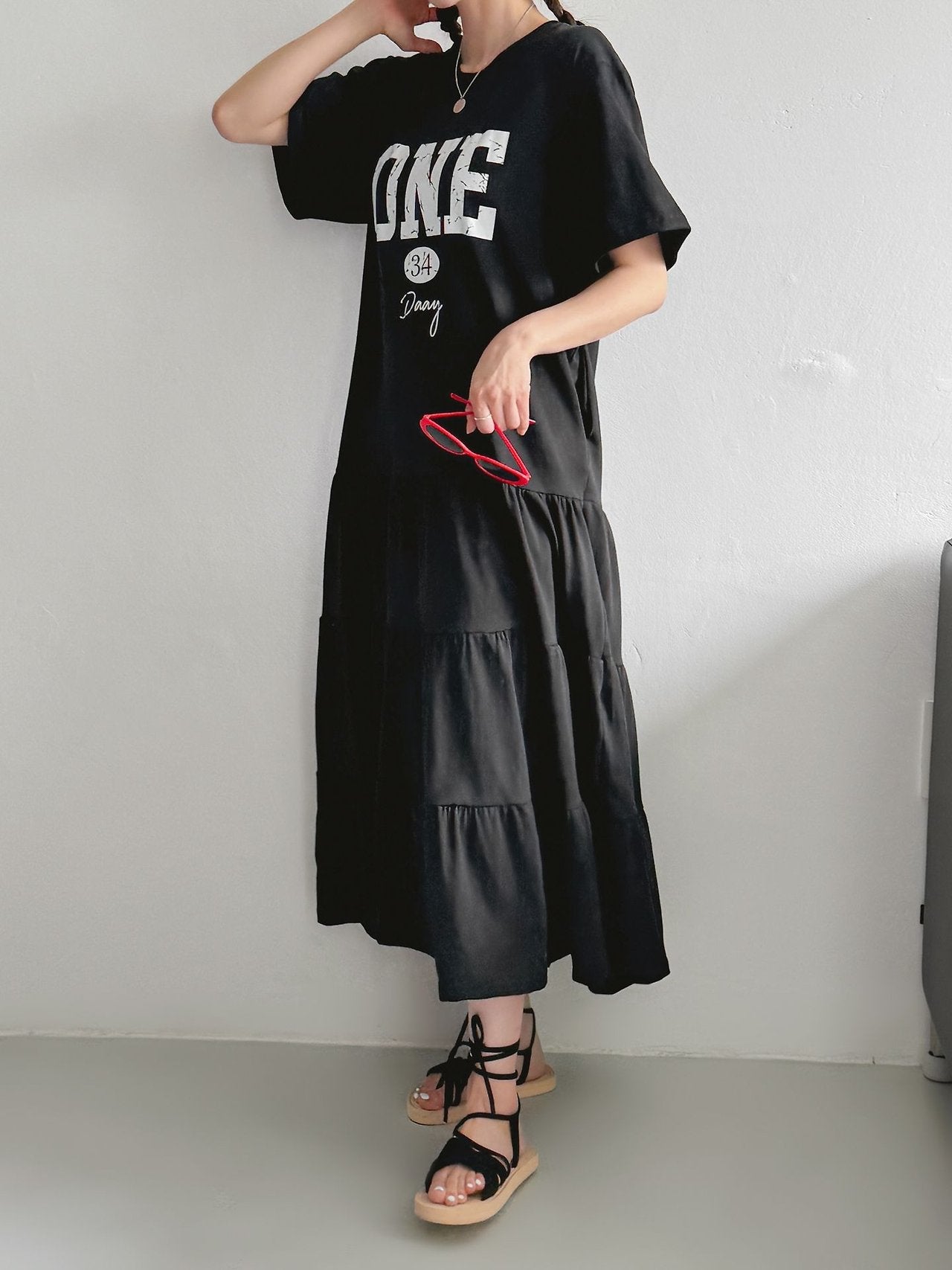 ONE 34 Days Cotton Tiered Maxi Dress - Luckyplanetusa