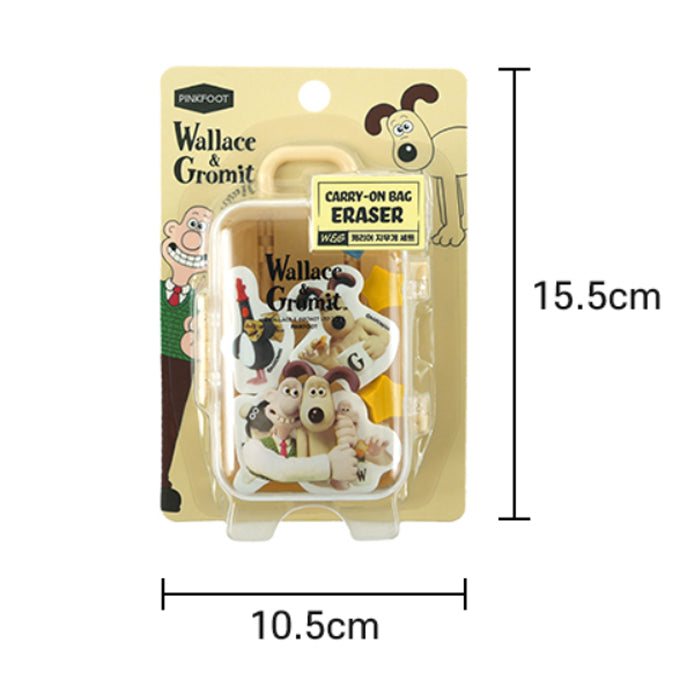 Wallace & Gromit Mini Luggage Eraser Set