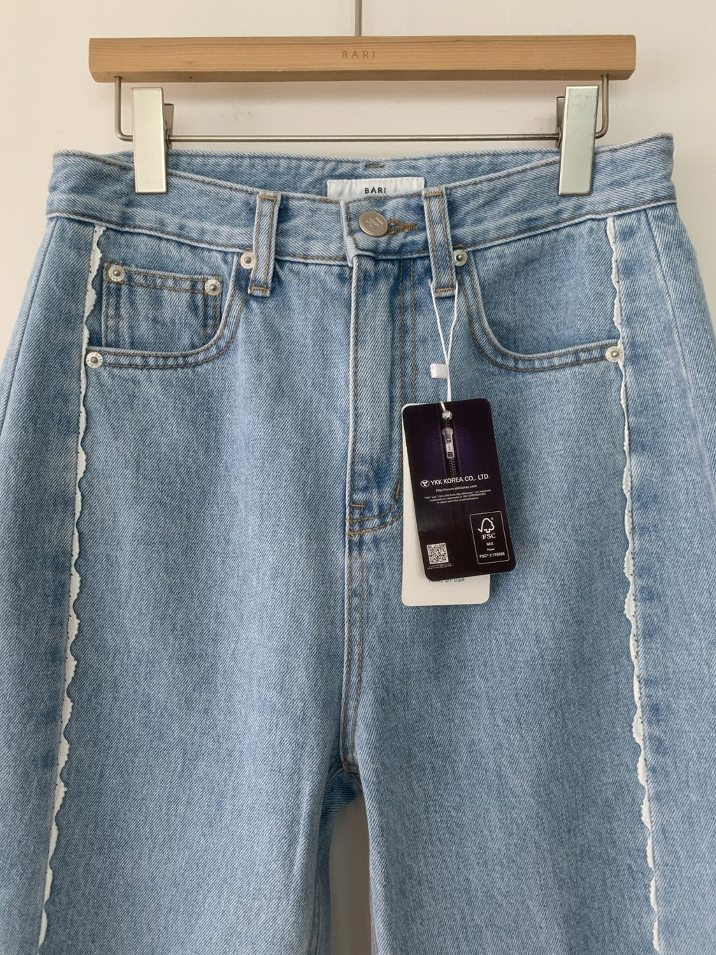 LineCut Wide Straight Denim Pants Vertical Seam Detail High-Rise Jeans - Luckyplanetusa