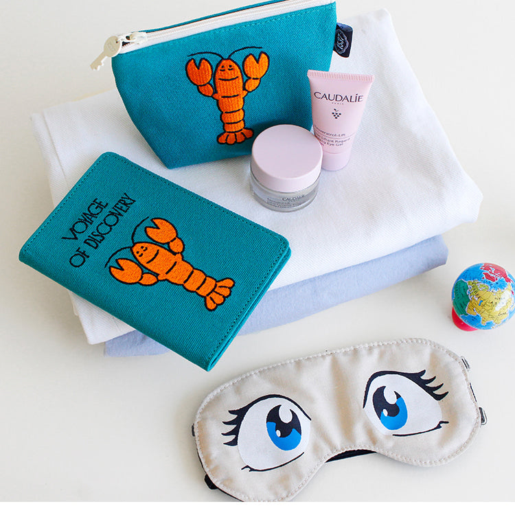 1537 Boat Pouch – Small (Embroidered Character Series) 4 design - Luckyplanetusa