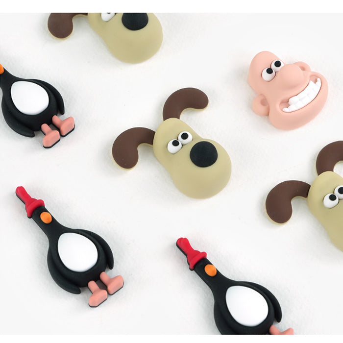 Wallace & Gromit 3D Figure Sticker Set – Desk & Gadget Decor