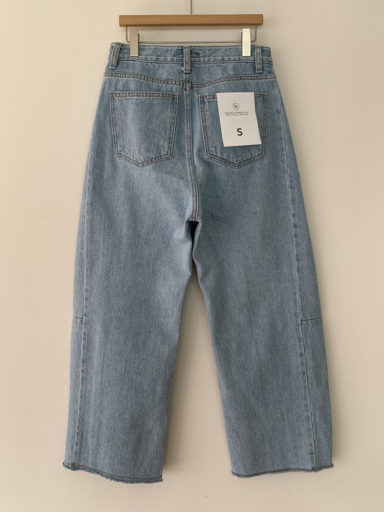 LineCut Wide Straight Denim Pants Vertical Seam Detail High-Rise Jeans - Luckyplanetusa