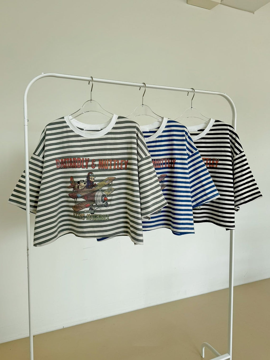 Vintage Pilot Stripe Crop Tee - Luckyplanetusa