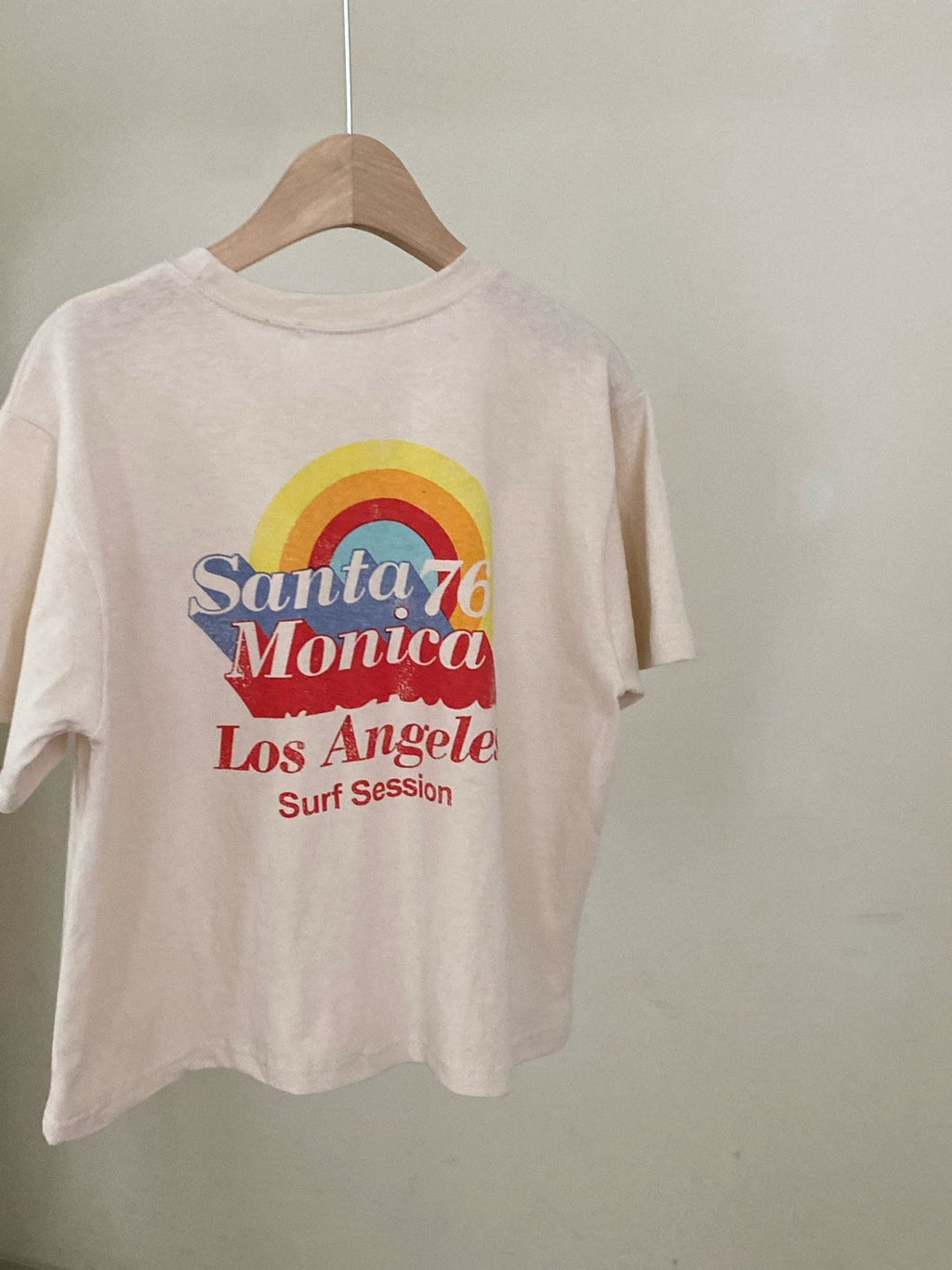 Santa Monica Vintage Crop Tee Made in Korea - Luckyplanetusa