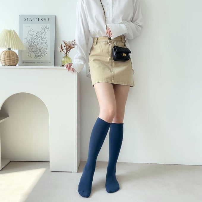 Balance Grip Knee-High Yoga Socks Non slip Made in Korea