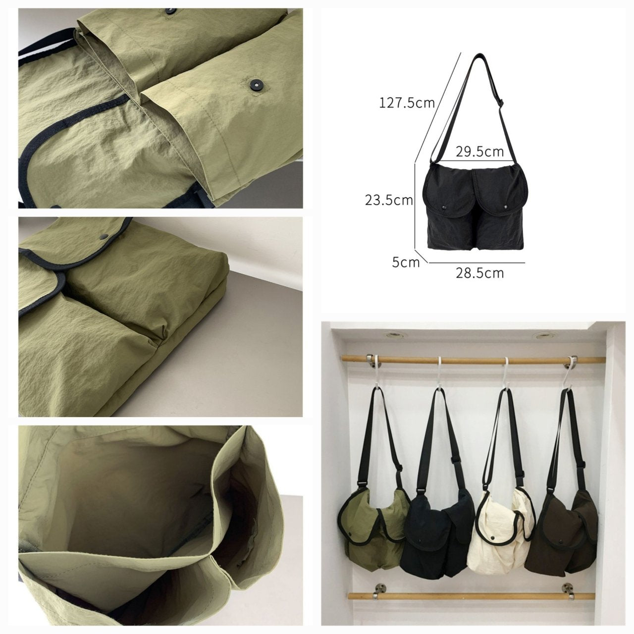 Urban Pocket Nylon Crossbody Bag - Luckyplanetusa