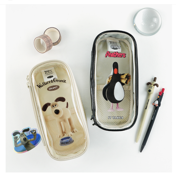 Wallace & Gromit Multi Zip PVC Pouch – Gromit / Feathers McGraw