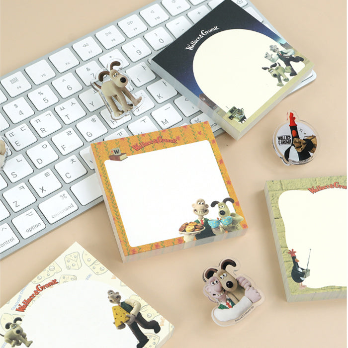 Wallace & Gromit Memo & Clip Set (4 Types)