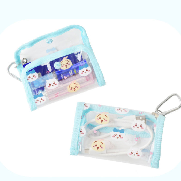 Chiikawa Official Licensed Clear Mini Pouch with Carabiner – 3 Colors