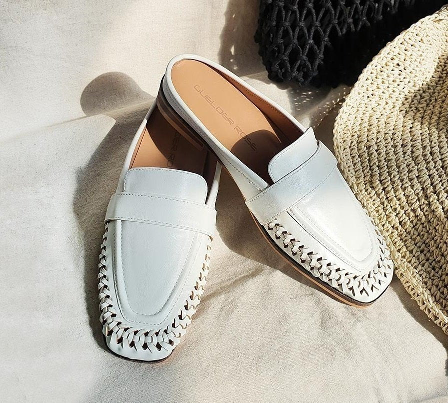 Everyday Woven Leather Mule – Soft Comfort Edition - Luckyplanetusa