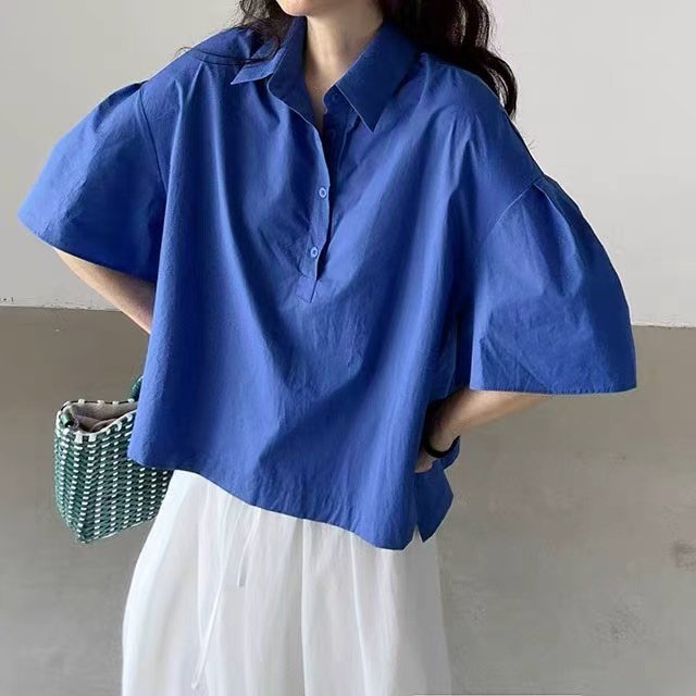 Breeze Volume Sleeve Cotton Shirt - Luckyplanetusa