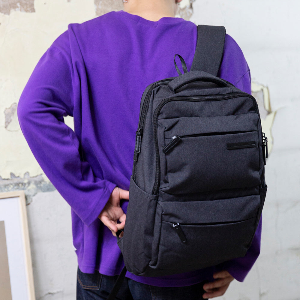 Alpha Backpack 17 with Laptop Sleeve Compact Design Charcoal Gray