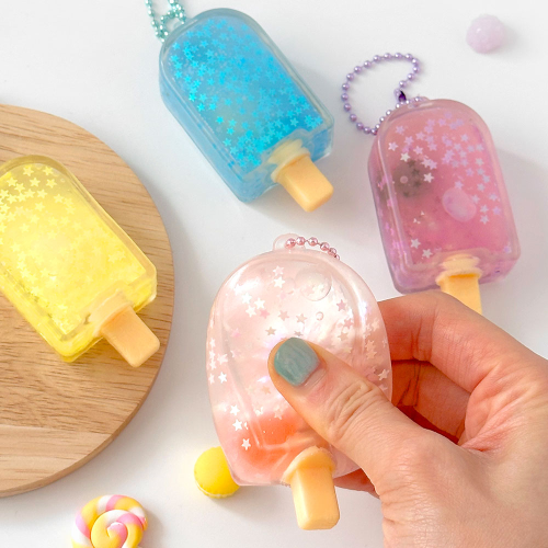 Sparkling Ice Cream Squishy Keychain