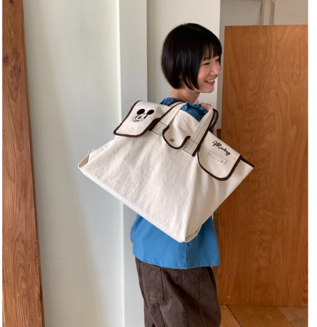 Mickey Big Canvas Tote Bag (Official Disney Licensed) - Luckyplanetusa