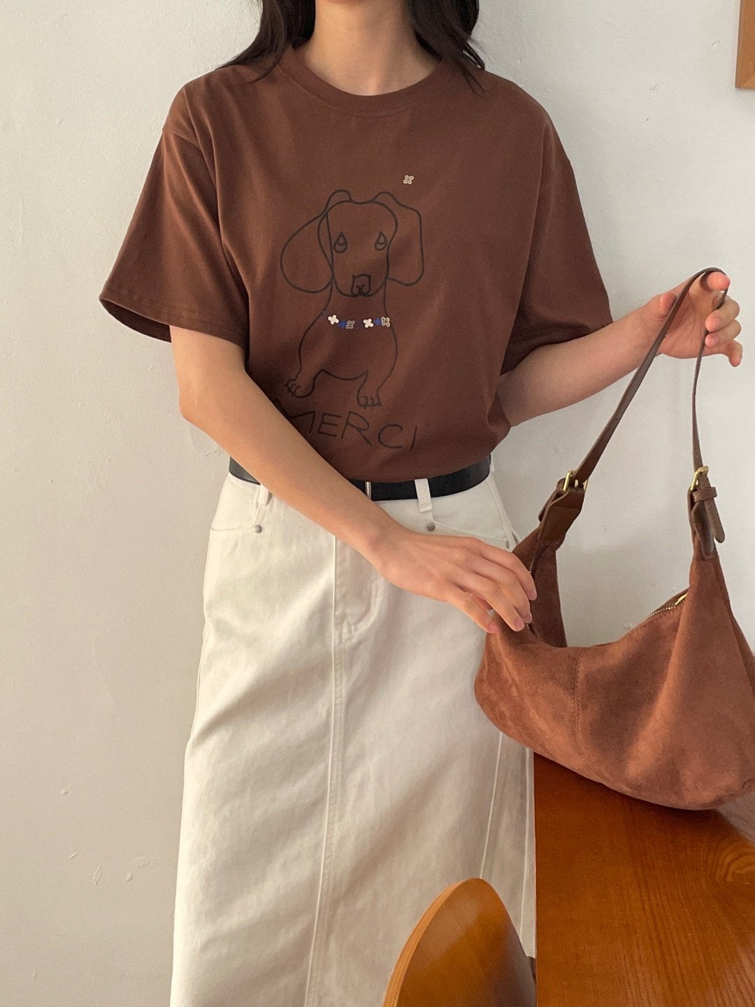 Merci Puppy Graphic Tee - Luckyplanetusa
