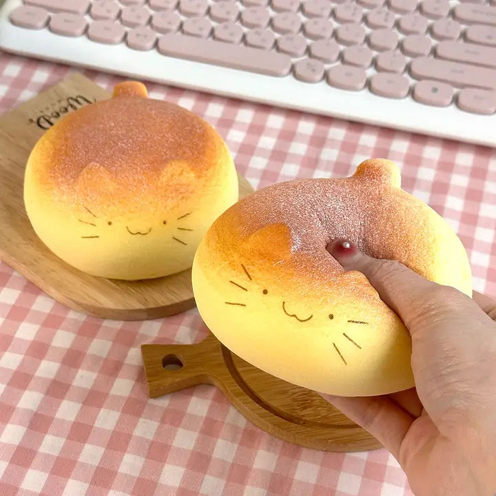 Cat Bread Squishy – Soft & Slow-Rebound Stress Toy - Luckyplanetusa