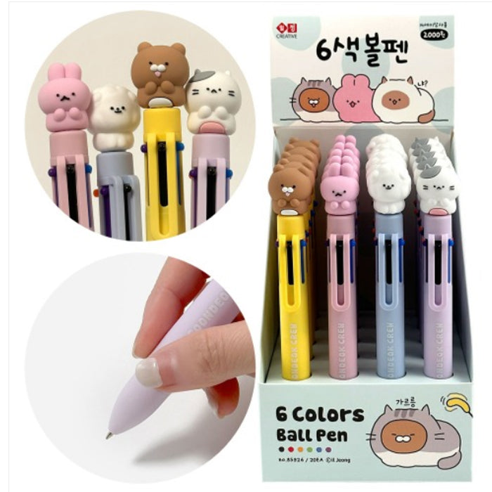 Soondeok Crew 6-Color Ballpoint Pen (0.7mm)