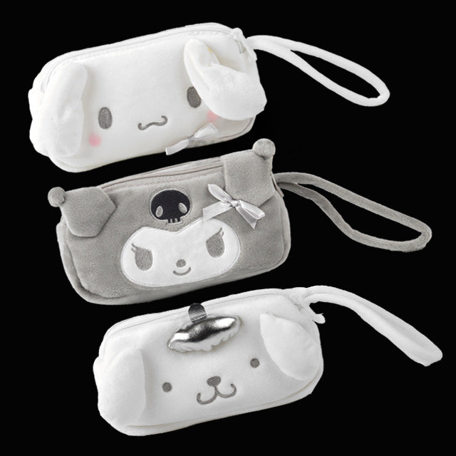Sanrio Silver Square Plush Pouch – Cinnamoroll / Kuromi / Pompompurin