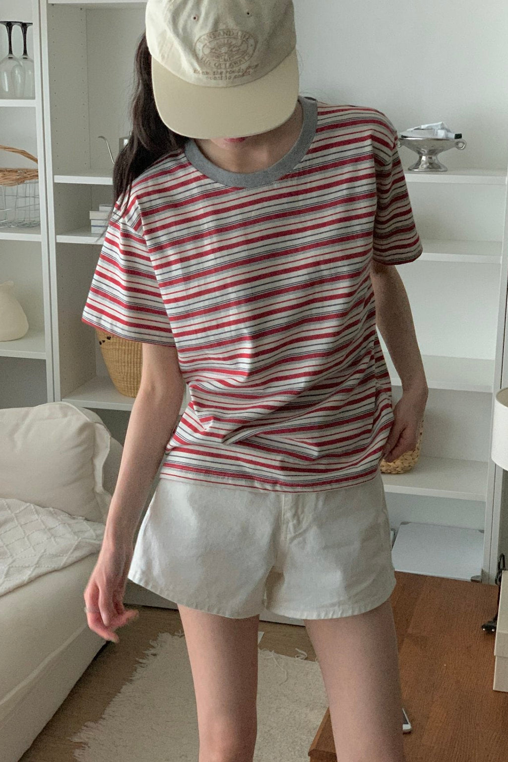 Weekend Breeze Stripe Cotton Tee - Luckyplanetusa