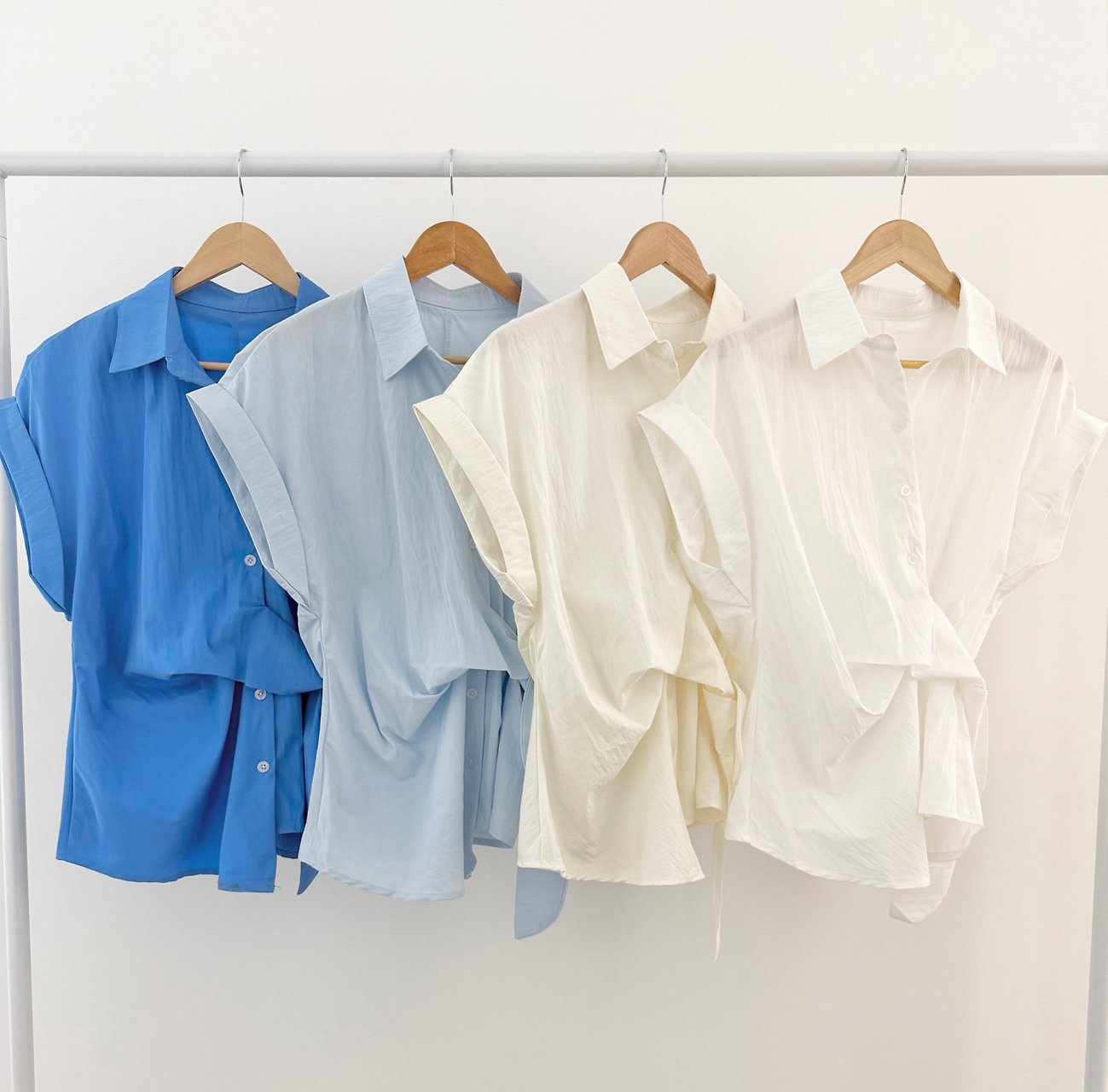 Soft Wrap Tie Blouse - Luckyplanetusa