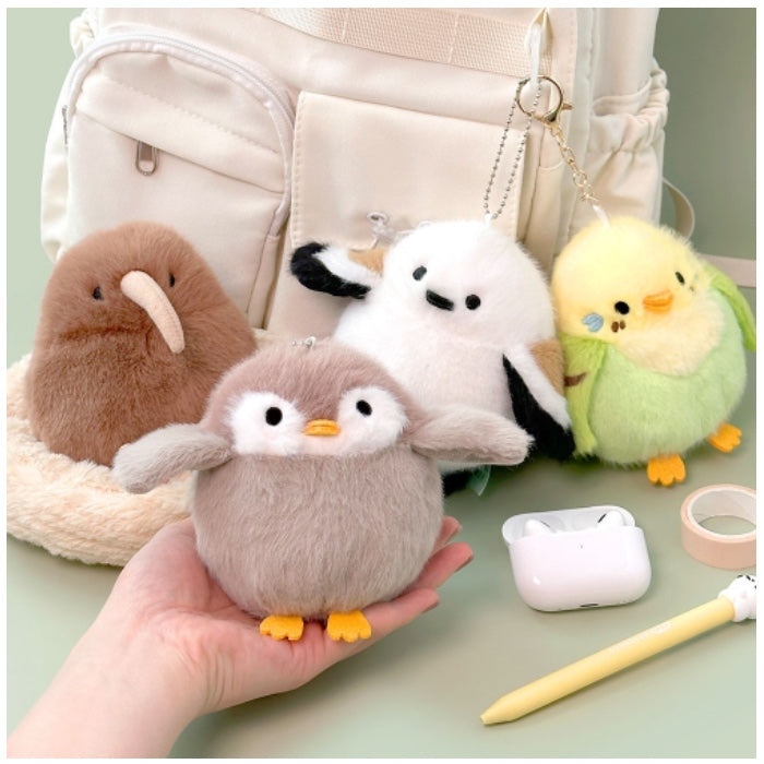 Fluffy Big Bird Plush Keychain – 4 Adorable Designs Random