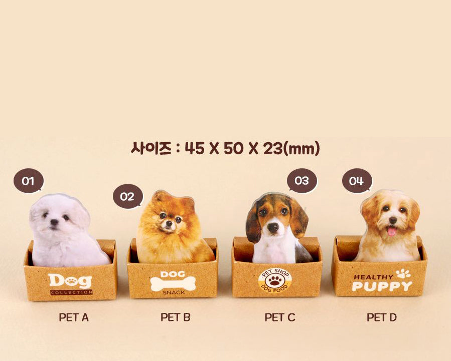 Mini Pet Sticky Memo Pads 4 Designs Random