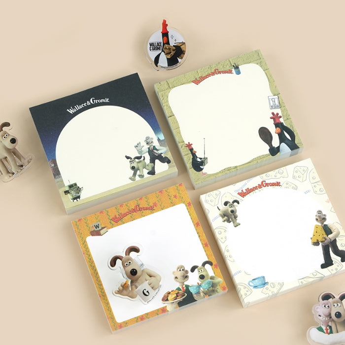 Wallace & Gromit Memo & Clip Set (4 Types)