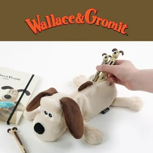 Wallace & Gromit Plush Gromit Dog Pencil Case Pouch - Luckyplanetusa