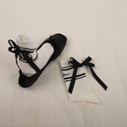Balletcore Back Ribbon Ankle Socks- Lovely Unique tennis Socks - Luckyplanetusa