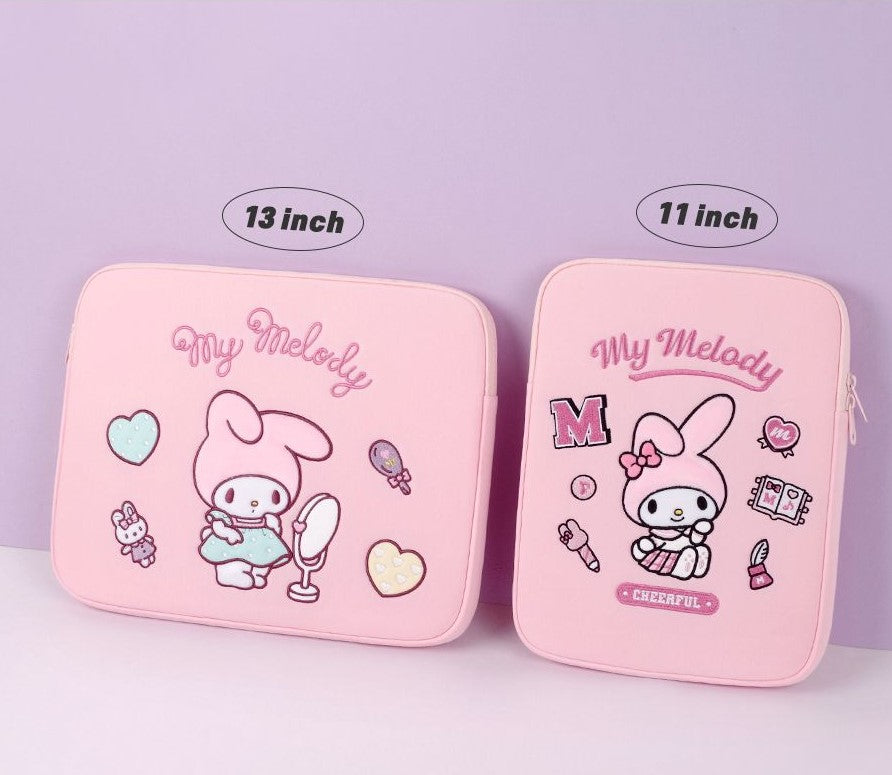 Sanrio My Melody Premium 11" i-Pad Tablet Pouch Case-Official Bags/Cinnamoroll, Kuromi Back to school, Tablet cover/sleeves