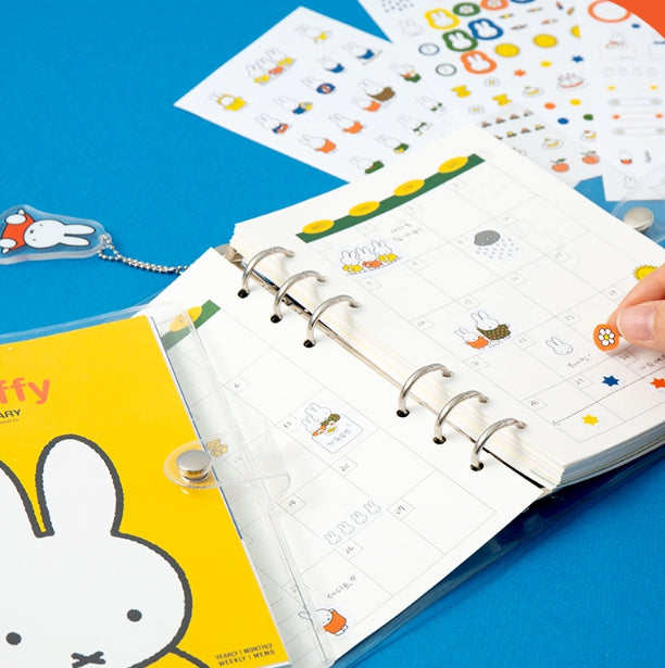 Miffy 2026 Updated Planner Diary with keyring , sticker Set
