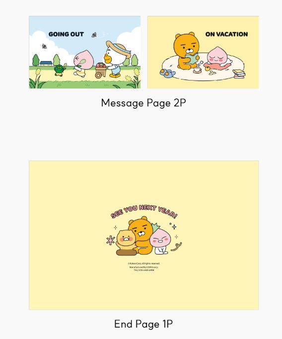 Kakao Friends 2026 Basic Desk Calendar — Bright & Fun Everyday Design