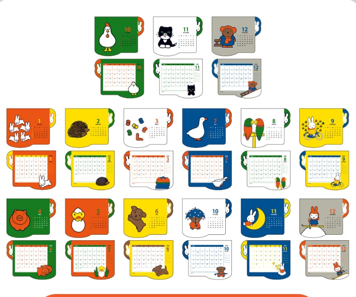 Miffy & Animals 2026 Desk Calendar